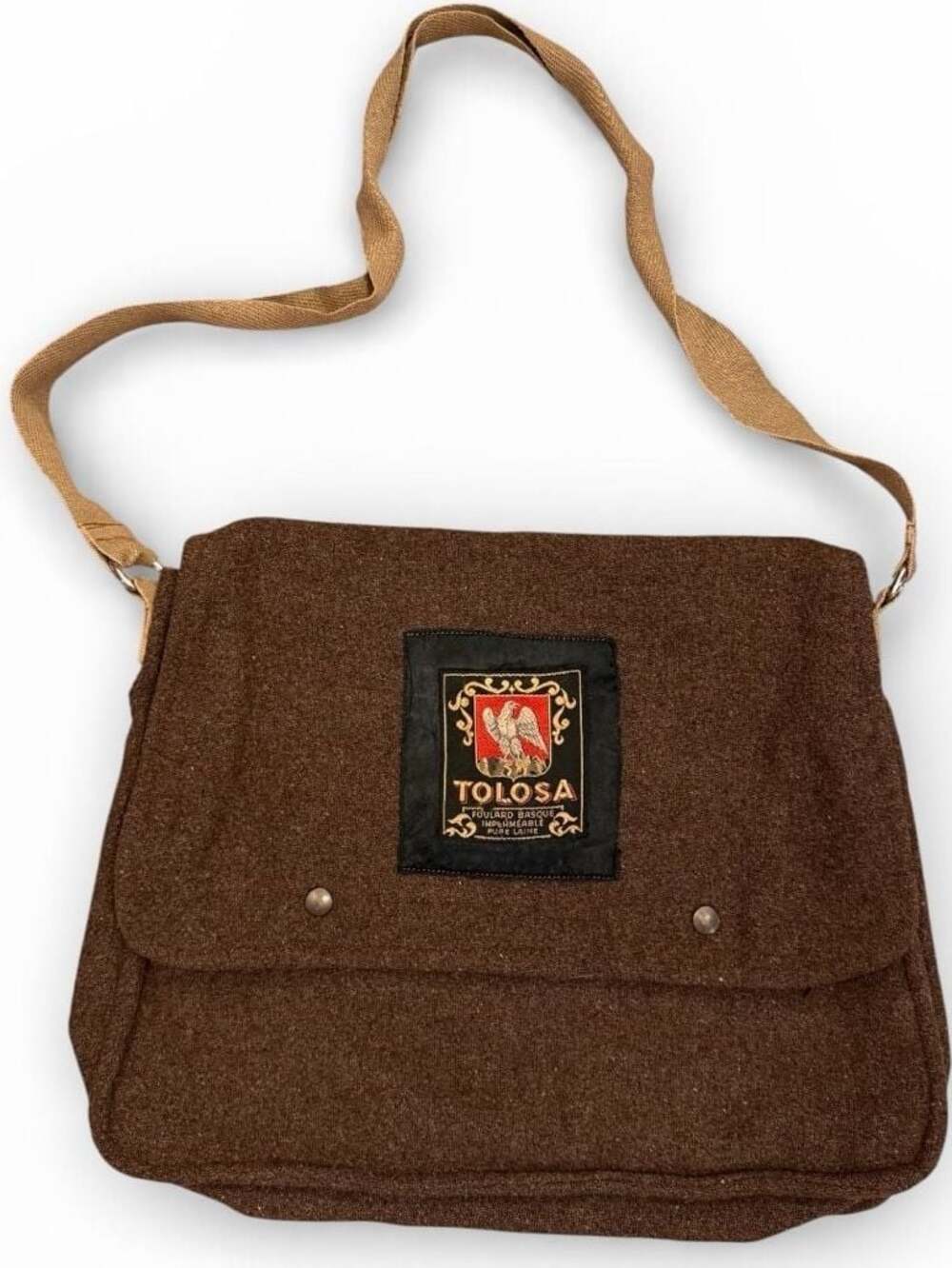 Tolosa Pure Laine Loden Wool Messenger Satchel Bag Robin Des Bois Sherwood Vinta